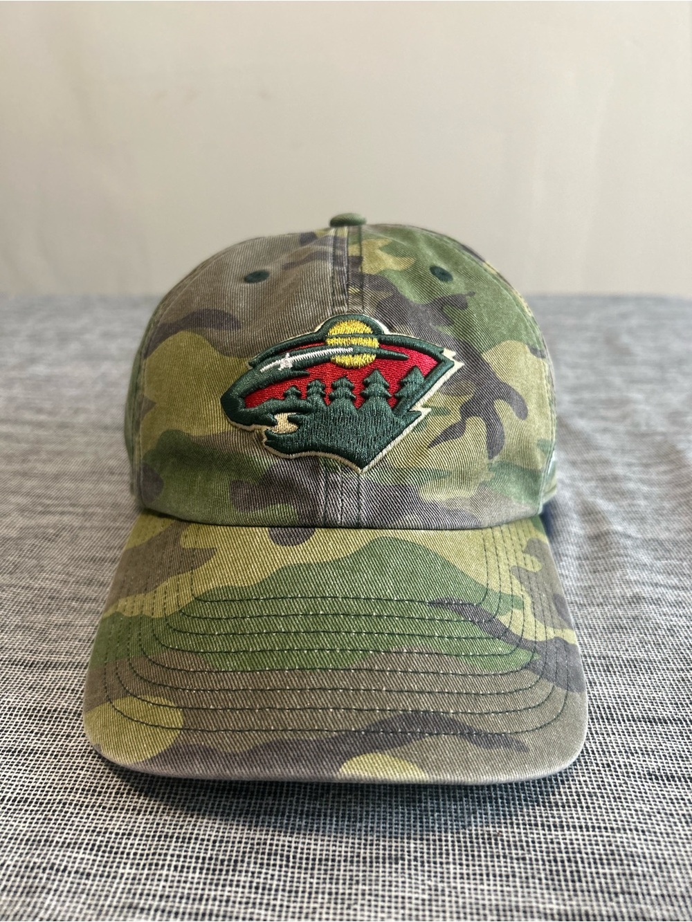 Camo Baseball Cap with Forest Logo - Green